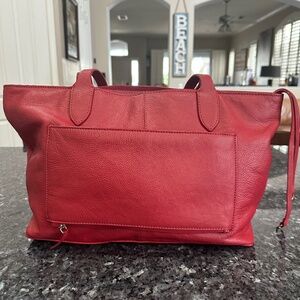 Levenger Destination East West Tote Bag in Red
